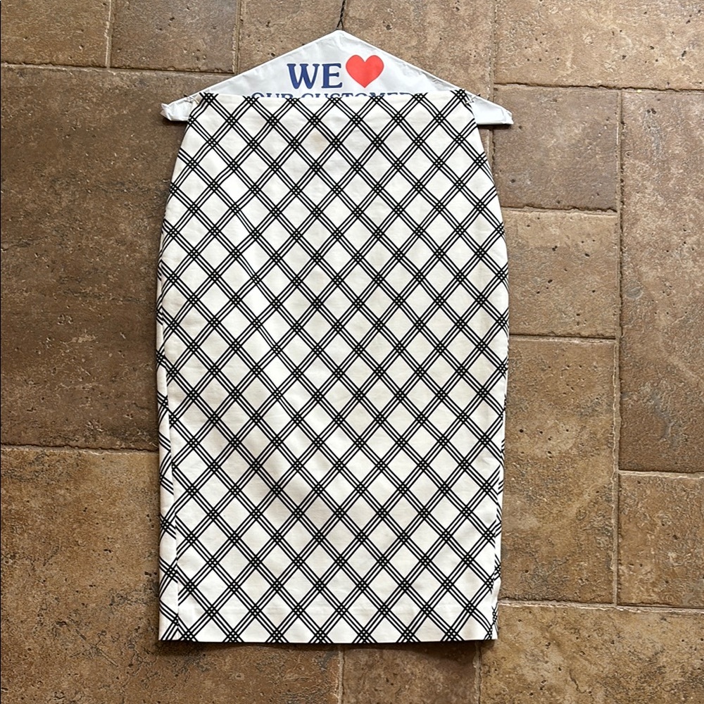 Express Black and White Plaid Pencil Skirt